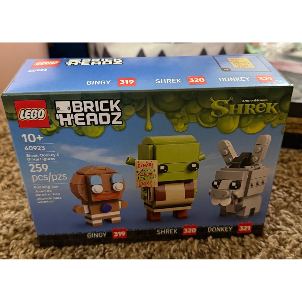 Lego-Brickheadz-Shrek, Donkey& Gingy Figures (NWT) 409123